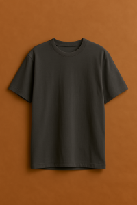 Unisex Plain Beige Cotton T-Shirt – Classic Crew Neck Casual Wear