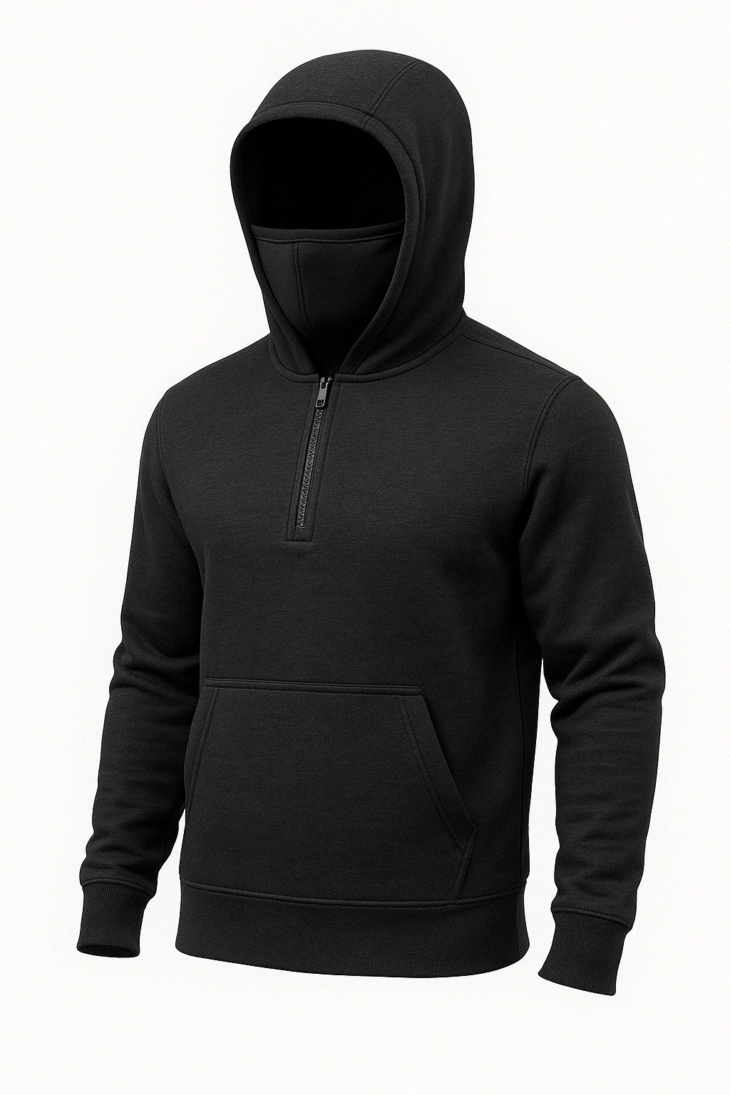 Men’s Asymmetric Zipper Hoodie – Stylish Winter Streetwear