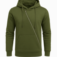 Men’s Asymmetric Zipper Hoodie – Stylish Winter Streetwear