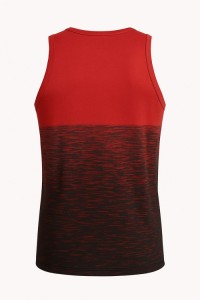 Men’s Athletic Sleeveless Gym Tank Top – Red & Black Gradient